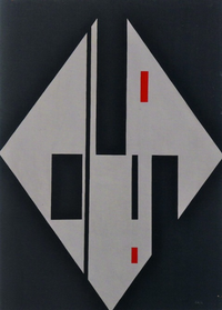 ohne Titel, 1956, Dispersion auf Karton, 98 x 73 cm