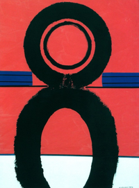 ohne Titel, 1974, Dispersion auf Leinwand, 130 x 100 cm
