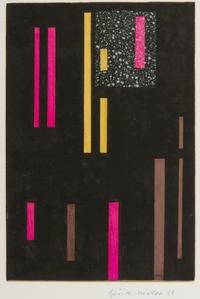 ohne Titel, 1957, Dispersion auf Papier, 65 x 50 cm