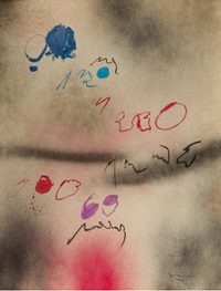 ohne Titel, 1965, Dispersion auf Papier, 65 x 50 cm