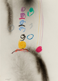 ohne Titel, 1966, Dispersion auf Papier, 62 x 45 cm