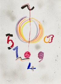 ohne Titel, 1967, Dispersion auf Papier, 65 x 47 cm