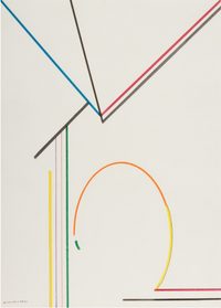 ohne Titel, 1976, Dispersion auf Papier, 62,5 x 45 cm