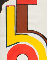 ohne Titel, 1977, Dispersion auf Papier, 64 x 50 cm
