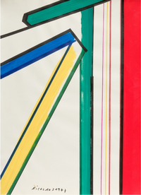 ohne Titel, 1977, Dispersion auf Papier, 65 x 47,5 cm