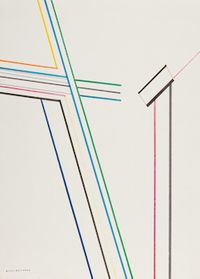 Egon Karl Nicolaus, ohne Titel, 1976, Farbstift auf Papier, 62,5 x 54 cm